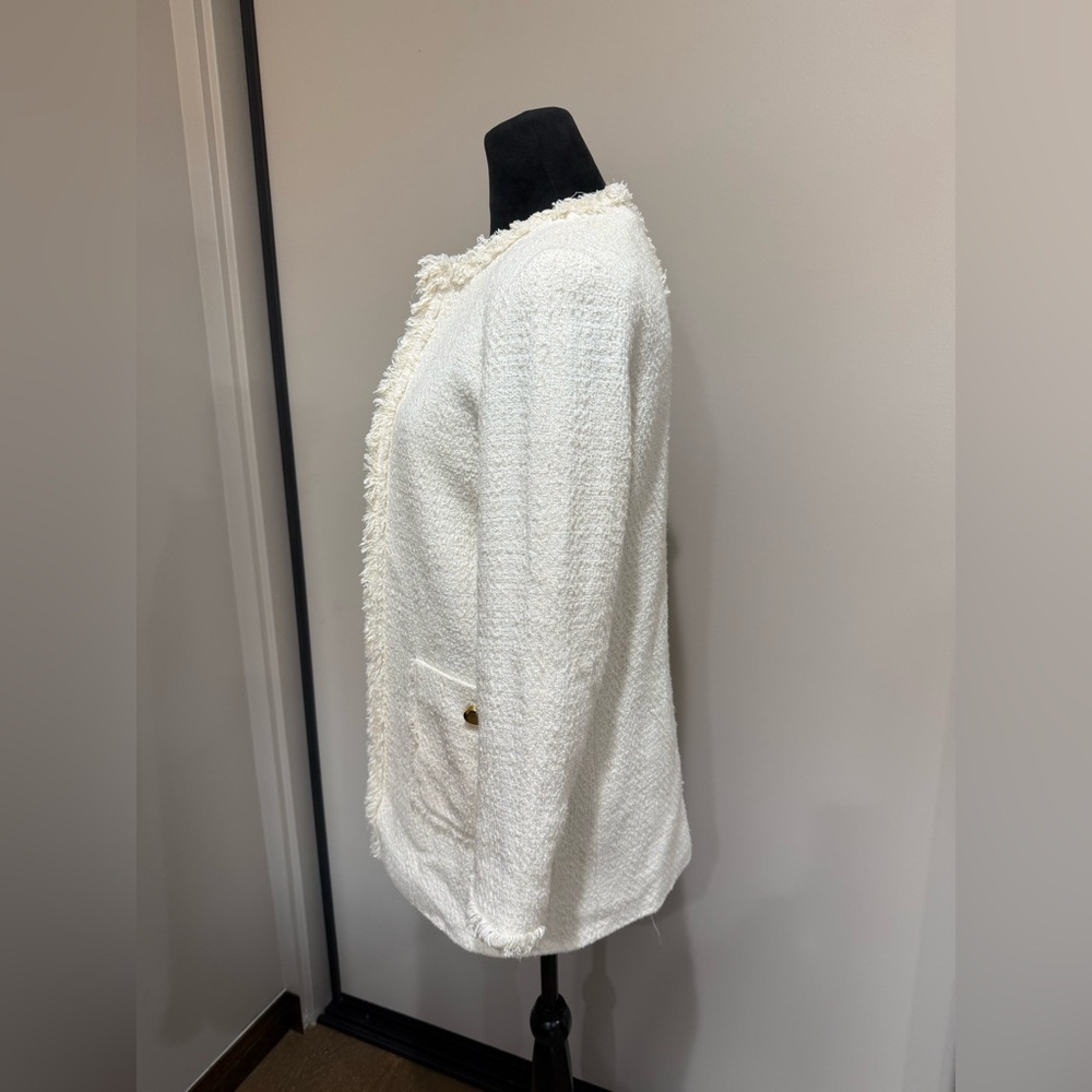 Zara Basic Collection Open-Front Tweed Jacket In … - image 6